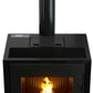 Estufa de pellet estanca FREEPOINT Modo 9,26 kW negro patas WIFI incluido