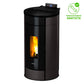 Estufa de pellet FREEPOINT Globe Antracita 10,5 kw gris