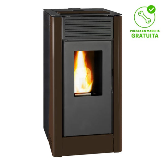 Hidroestufa de pellet TJ Velika 18 kW marrón
