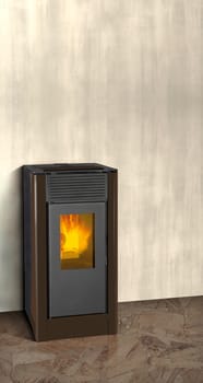 Hidroestufa de pellet TJ Velika 18 kW marrón